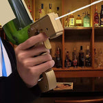Strumento per pistola ad squirt per bottiglia di champagne in metallo avvolto in plastica, Plastic Wrapped Metal