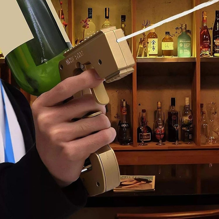 Strumento per pistola ad squirt per bottiglia di champagne in metallo avvolto in plastica, Plastic Wrapped Metal