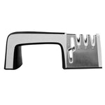 Affilacoltelli 4 in 1 in acciaio inossidabile Strumento per affilare rapidamente a mano a quattro sezioni con impugnatura antiscivolo, 4 in 1 (Black), 4 in 1 (Red)