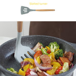 Utensili da cucina per pala da cucina resistente al calore con manico in legno di silicone, Leak Shovel