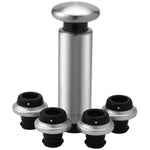 Set di tappi per la conservazione del vino rosso originale Xiaomi Youpin CircleJoy in acciaio inossidabile, stile: 4 tappi in una pompa, 4 Stoppers in One Pump