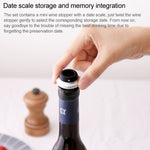 Set di tappi per la conservazione del vino rosso originale Xiaomi Youpin CircleJoy in acciaio inossidabile, stile: 4 tappi in una pompa, 4 Stoppers in One Pump