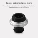 Set di tappi per la conservazione del vino rosso originale Xiaomi Youpin CircleJoy in acciaio inossidabile, stile: 4 tappi in una pompa, 4 Stoppers in One Pump