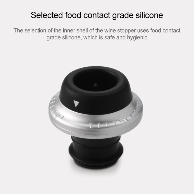 Set di tappi per la conservazione del vino rosso originale Xiaomi Youpin CircleJoy in acciaio inossidabile, stile: 4 tappi in una pompa, 4 Stoppers in One Pump