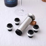 Set di tappi per la conservazione del vino rosso originale Xiaomi Youpin CircleJoy in acciaio inossidabile, stile: 4 tappi in una pompa, 4 Stoppers in One Pump
