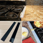 Striscia sigillante per cucina impermeabile antipolvere antivegetativa per stufa a gas da 21 pollici da 2 pezzi, 21 inches (White), 21 inches, 21 inches (Black)