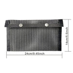 Borsa da forno per barbecue in rete antiaderente resistente al calore per barbecue, dimensioni: 24 x 14 cm (nero), 24 x 14cm (Black)