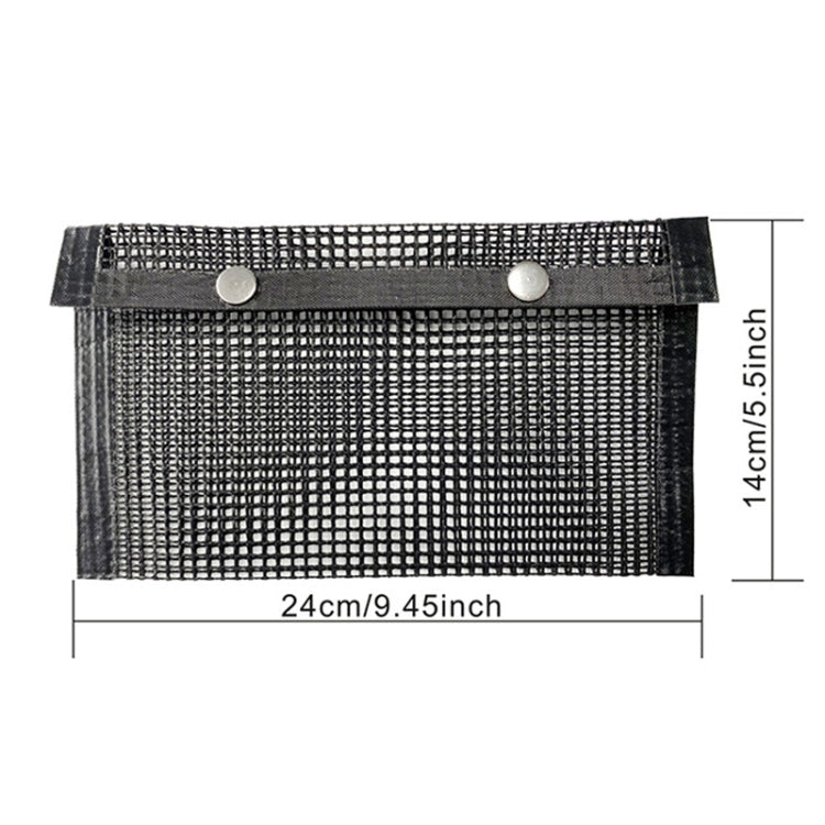 Borsa da forno per barbecue in rete antiaderente resistente al calore per barbecue, dimensioni: 24 x 14 cm (nero), 24 x 14cm (Black)