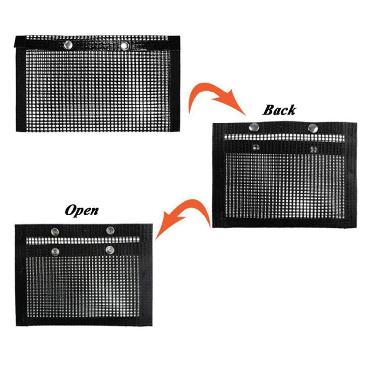 Borsa da forno per barbecue in rete antiaderente resistente al calore per barbecue, dimensioni: 24 x 14 cm (nero), 24 x 14cm (Black)