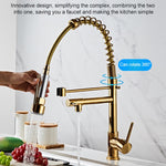 Rubinetto cucina caldo freddo doppia uscita rame Gold