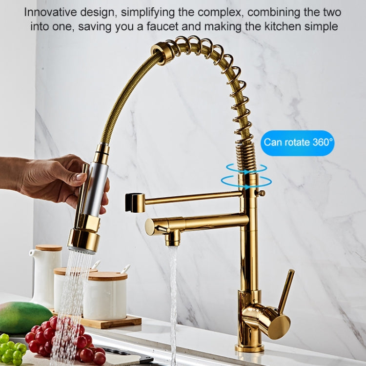 Rubinetto cucina caldo freddo doppia uscita rame Gold
