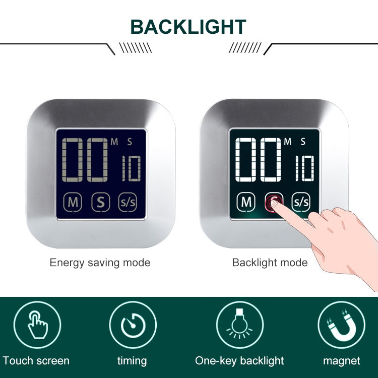 TS-83 Touch Timer Sveglia Cucina Alimenti LCD Schermo grande Conto alla rovescia Promemoria elettronico, TS-83