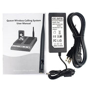 QC100 Sistema di chiamata cercapersone wireless per ristoranti a 999 canali con 20 cercapersone sottobicchiere, presa americana