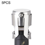 Tappo per bottiglia di vino champagne in acciaio inossidabile da 5 pezzi, 5 PCS  Wine Bottle Stopper