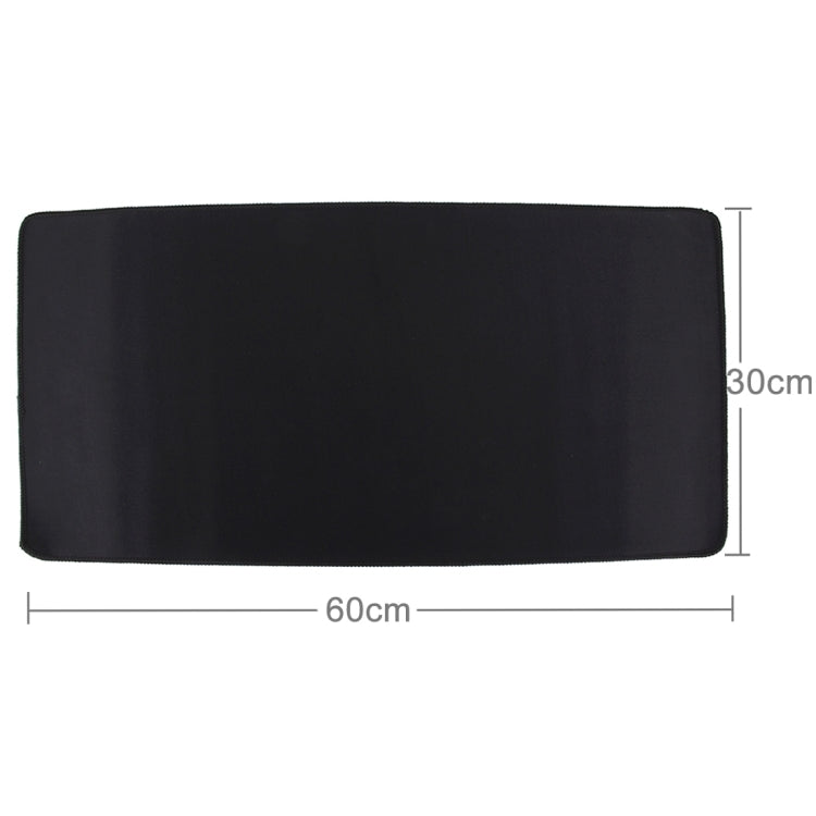 Tappetino per mouse esteso, grande, in tinta unita, per tastiera da gioco e da ufficio, in colore nero, dimensioni: 60 cm x 30 cm, Size: 60cm x 30cm