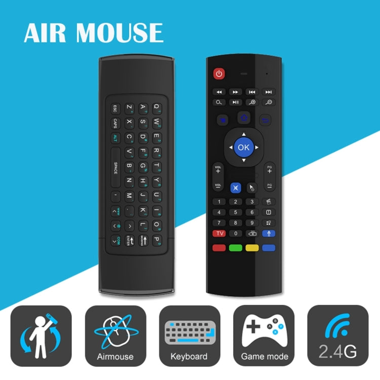 Tastiera con telecomando wireless 2.4G Air Mouse MX3-M con microfono per Android TV Box/Mini PC, Air Mouse with Mic