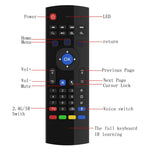 Tastiera con telecomando wireless 2.4G Air Mouse MX3-M con microfono per Android TV Box/Mini PC, Air Mouse with Mic