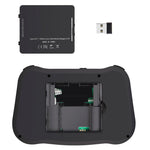 Mini tastiera QWERTY wireless Air Mouse MT08 da 2,4 GHz con retroilluminazione colorata, touchpad e controllo multimediale per PC, TV, MT08