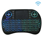 Tastiera wireless Mini i8 2,4 GHz con touchpad e retroilluminazio