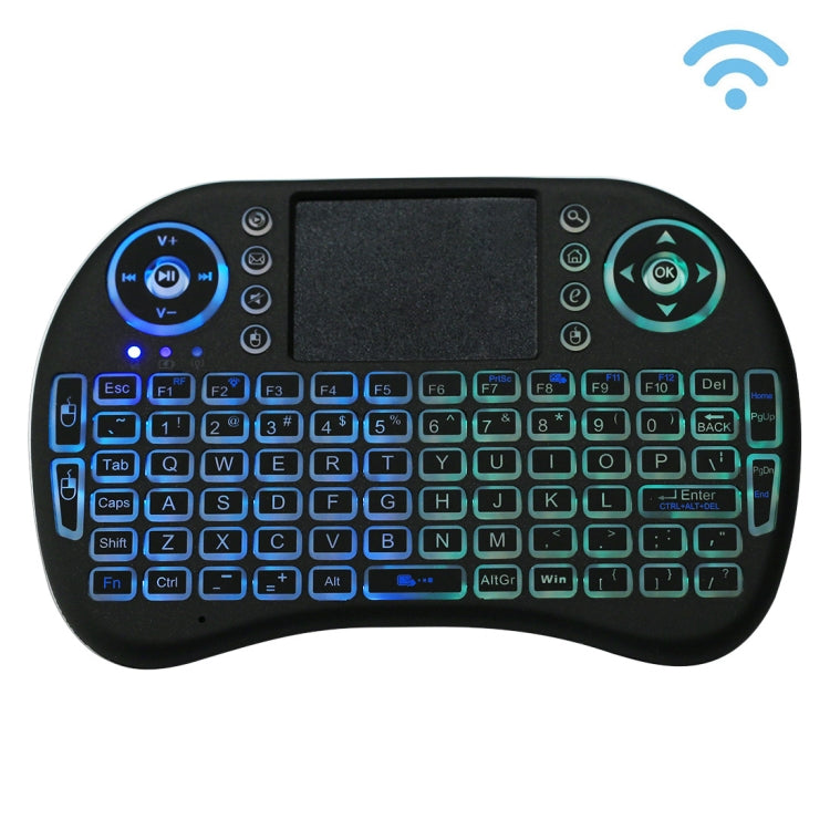 Tastiera wireless Mini i8 2,4 GHz con touchpad e retroilluminazio