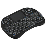Tastiera wireless Mini i8 2,4 GHz con touchpad e retroilluminazio