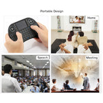 Tastiera wireless Mini i8 2,4 GHz con touchpad e retroilluminazio