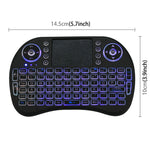 Tastiera wireless Mini i8 2,4 GHz con touchpad e retroilluminazio