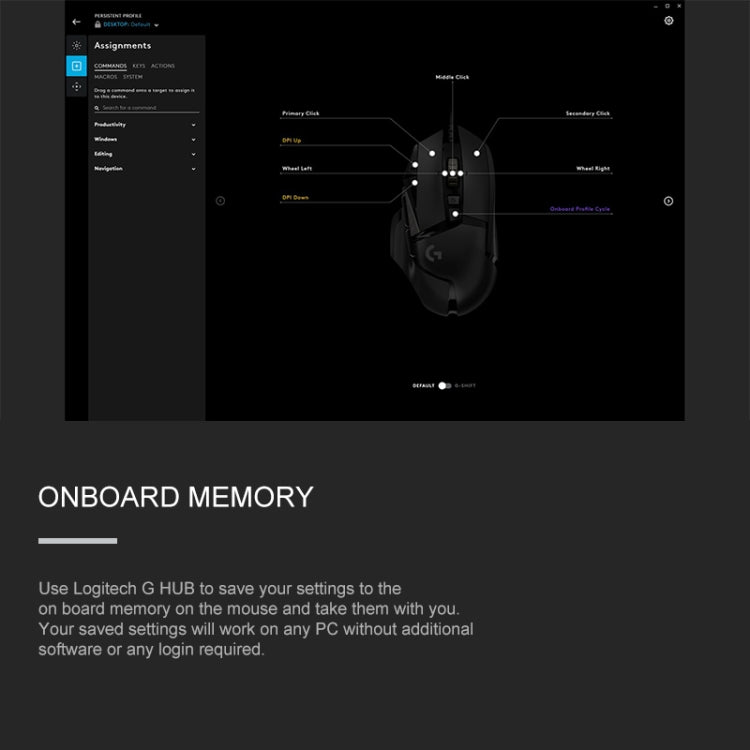 Mouse da gioco cablato Logitech G502 HERO con 11 pulsanti, lunghezza: 2,1 m