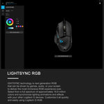 Mouse da gioco cablato Logitech G502 HERO con 11 pulsanti, lunghezza: 2,1 m