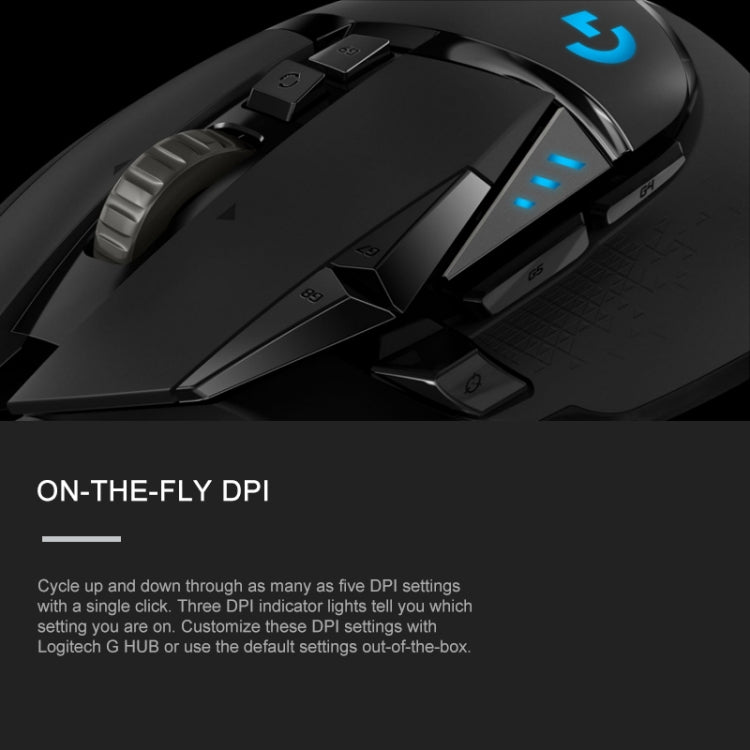 Mouse da gioco cablato Logitech G502 HERO con 11 pulsanti, lunghezza: 2,1 m
