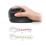 DELUX M618 Mini 2.4G Wireless 2400 DPI USB ricaricabile ergonomico mouse verticale, M618 Pink, M618 Grey