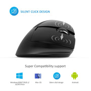 DELUX M618 Mini 2.4G Wireless 2400 DPI USB ricaricabile ergonomico mouse verticale, M618 Pink, M618 Grey