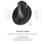 DELUX M618 Mini 2.4G Wireless 2400 DPI USB ricaricabile ergonomico mouse verticale, M618 Pink, M618 Grey