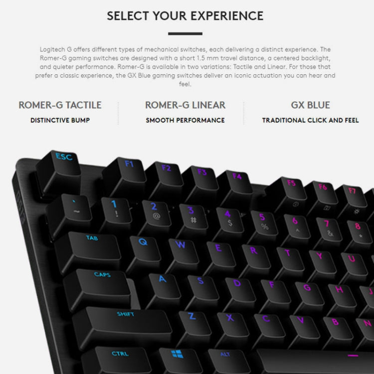 Tastiera da gioco meccanica cablata Logitech G512 RGB asse L, lunghezza: 1,8 m, Logitech G512 L-axis