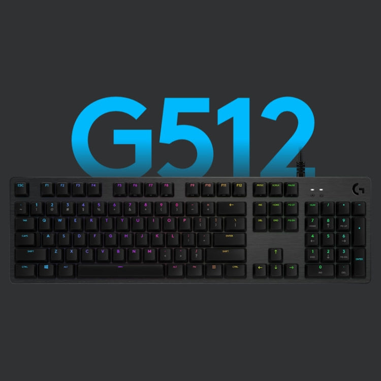 Tastiera da gioco meccanica cablata Logitech G512 RGB asse L, lunghezza: 1,8 m, Logitech G512 L-axis