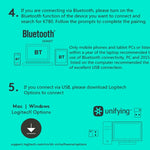 Logitech K780 Tastiera wireless multidispositivo Bluetooth + Unifying Dual Mode con supporto