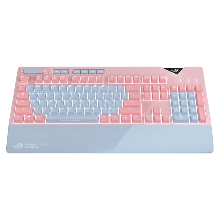 ASUS Strix Flare Pink LTD Tastiera da gioco cablata retroilluminata RGB con poggiapolsi rimovibile (interruttore meccanico marrone), Strix Flare Pink LTD