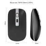 HXSJ M30 Mouse wireless ricaricabile con rotella in metallo Muto Mouse da ufficio 2.4G Batteria incorporata da 500 mAh