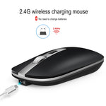 HXSJ M30 Mouse wireless ricaricabile con rotella in metallo Muto Mouse da ufficio 2.4G Batteria incorporata da 500 mAh