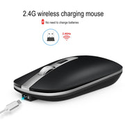 HXSJ M30 Mouse wireless ricaricabile con rotella in metallo Muto Mouse da ufficio 2.4G Batteria incorporata da 500 mAh