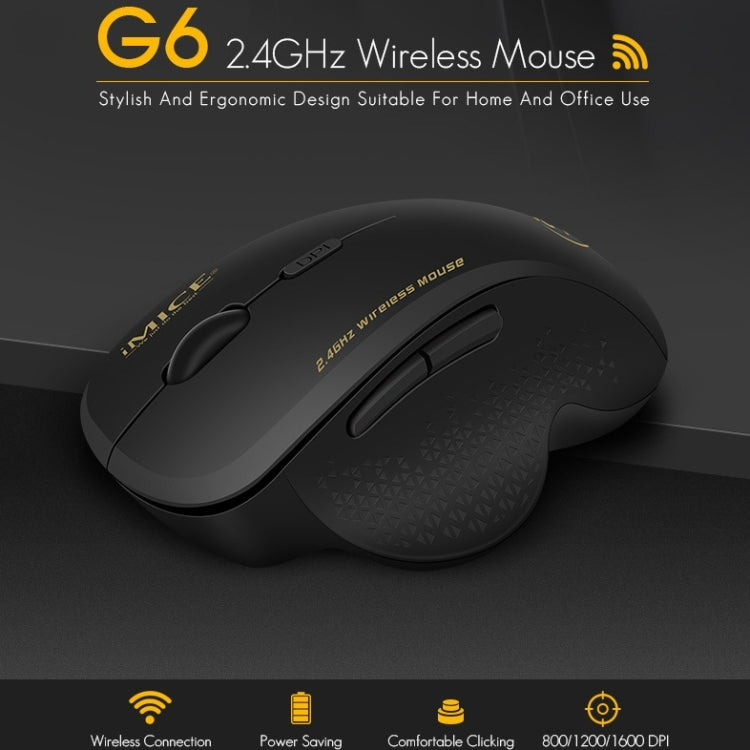 Mouse wireless iMICE G6 Mouse da ufficio 2.4G Mouse da gioco a 6 pulsanti