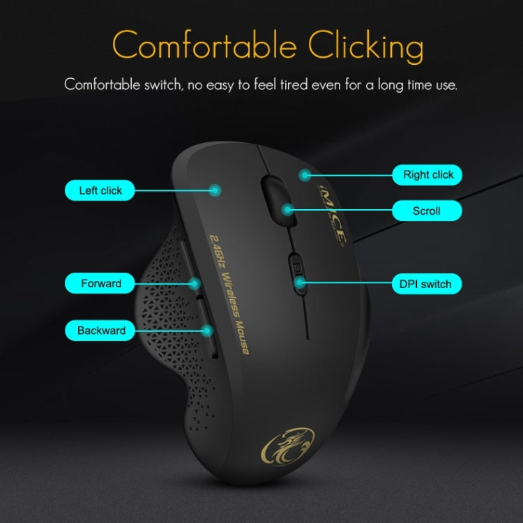 Mouse wireless iMICE G6 Mouse da ufficio 2.4G Mouse da gioco a 6 pulsanti