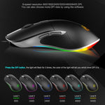 Mouse cablato iMICE X6 Mouse da gioco RGB colorato a 6 pulsanti, X6