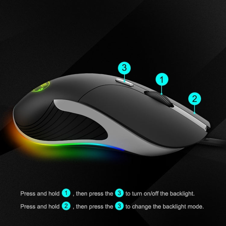 Mouse cablato iMICE X6 Mouse da gioco RGB colorato a 6 pulsanti, X6