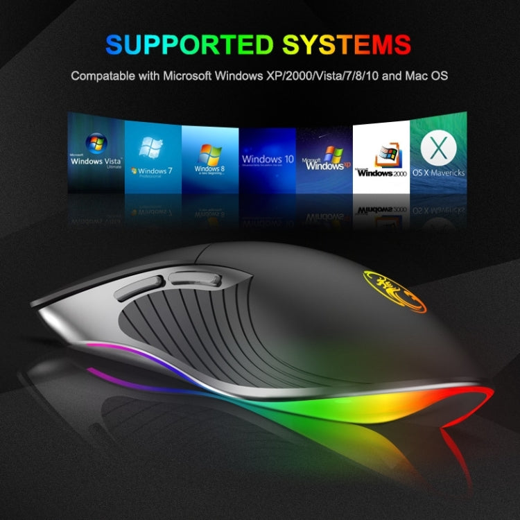 Mouse cablato iMICE X6 Mouse da gioco RGB colorato a 6 pulsanti, X6
