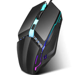 Mouse da gioco cablato luminoso colorato HXSJ S200 USB 2.0 1600 dpi regolabile a 4 tasti, lunghezza: 1,5 m