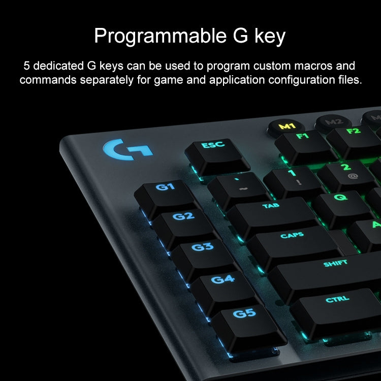 Tastiera da gioco meccanica cablata Logitech G813 RGB (GL-Linear), lunghezza: 1,8 m, G813