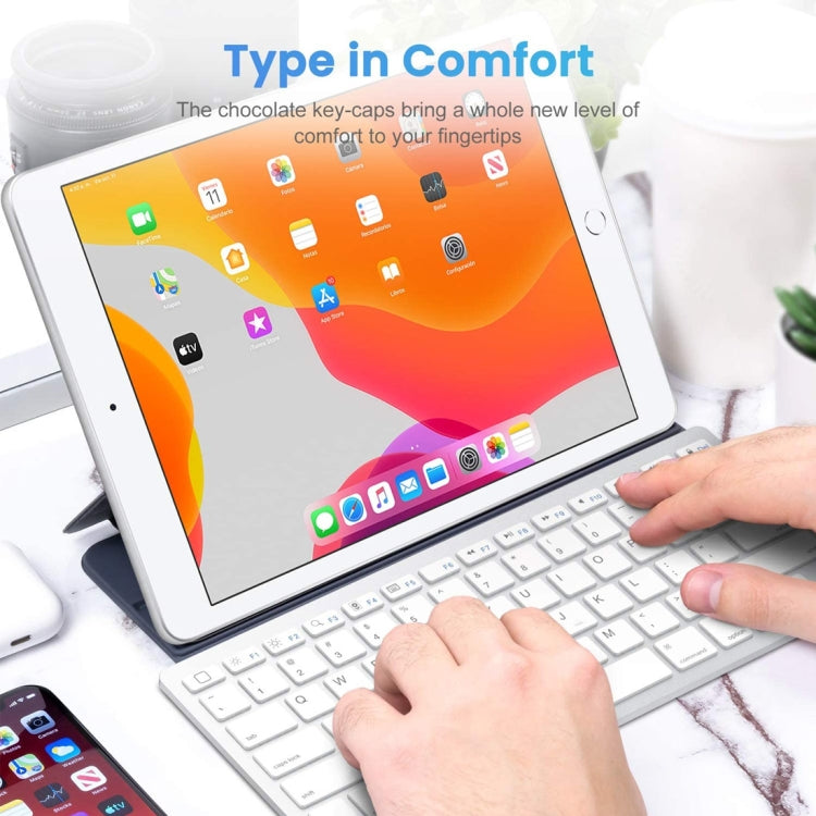 WB-8022 Tastiera Bluetooth wireless ultrasottile per iPad, Samsung, Huawei, Xiaomi, tablet PC o smartphone, tasti arabi, Arabic Keys
