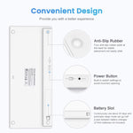 WB-8022 Tastiera Bluetooth wireless ultrasottile per iPad, Samsung, Huawei, Xiaomi, tablet PC o smartphone, tasti arabi, Arabic Keys