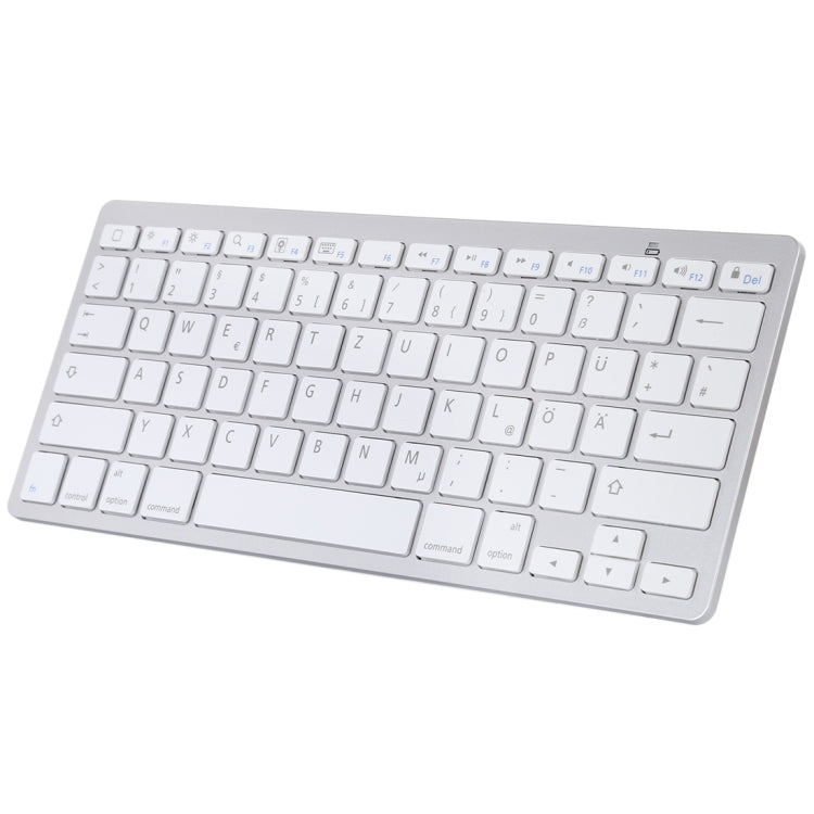 WB-8022 Tastiera Bluetooth wireless ultrasottile per iPad, Samsung, Huawei, Xiaomi, Tablet PC o Smartphone, tasti tedeschi, German Keys